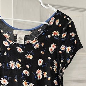 Floral Black Mini Dress